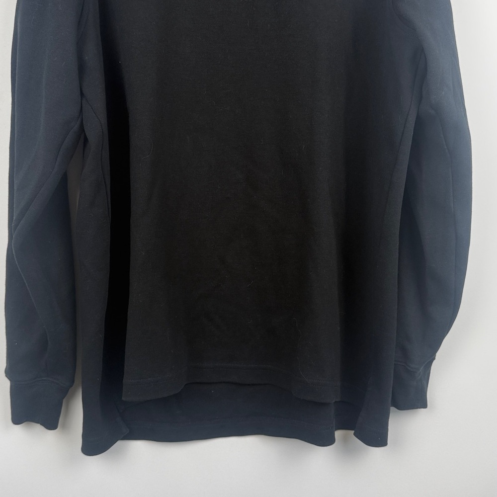 Lacoste Men's High Neck Black Solid Quarter-Zip Interlock Sweatshirt Sz 8 (3XL) - Picture 4 of 12